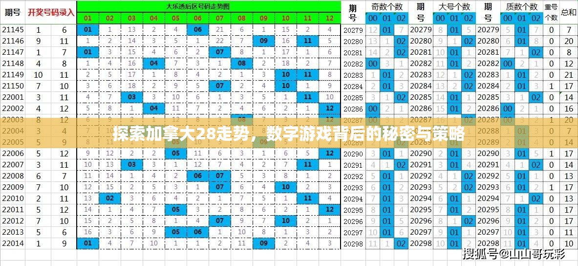 探索加拿大28走势，数字游戏背后的秘密与策略