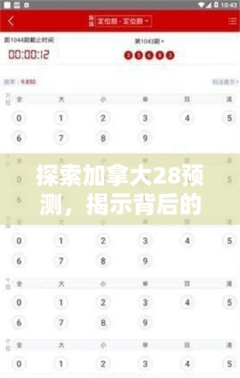 探索加拿大28走势——数字游戏的魅力与挑战