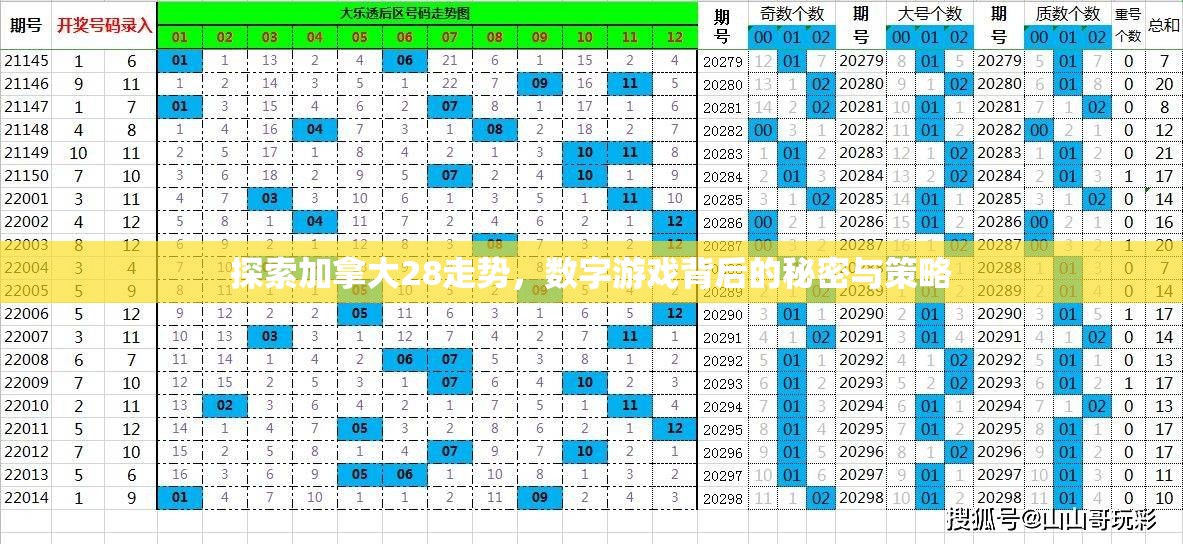 探索加拿大28走势，数字游戏背后的秘密与策略