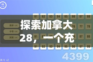 探索加拿大28走势，数字游戏背后的规律与策略