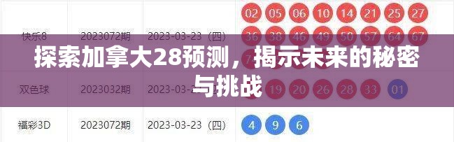 探索加拿大28预测，揭示未来的秘密与挑战