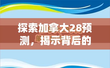 探索加拿大28预测，揭示背后的秘密与策略