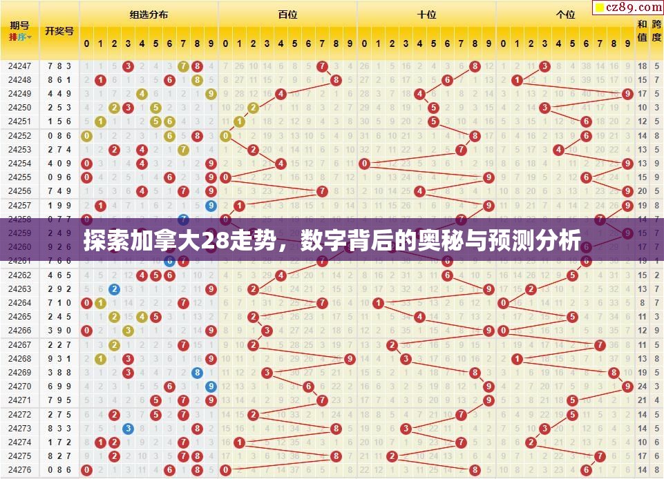 探索加拿大28走势，数字背后的奥秘与预测分析