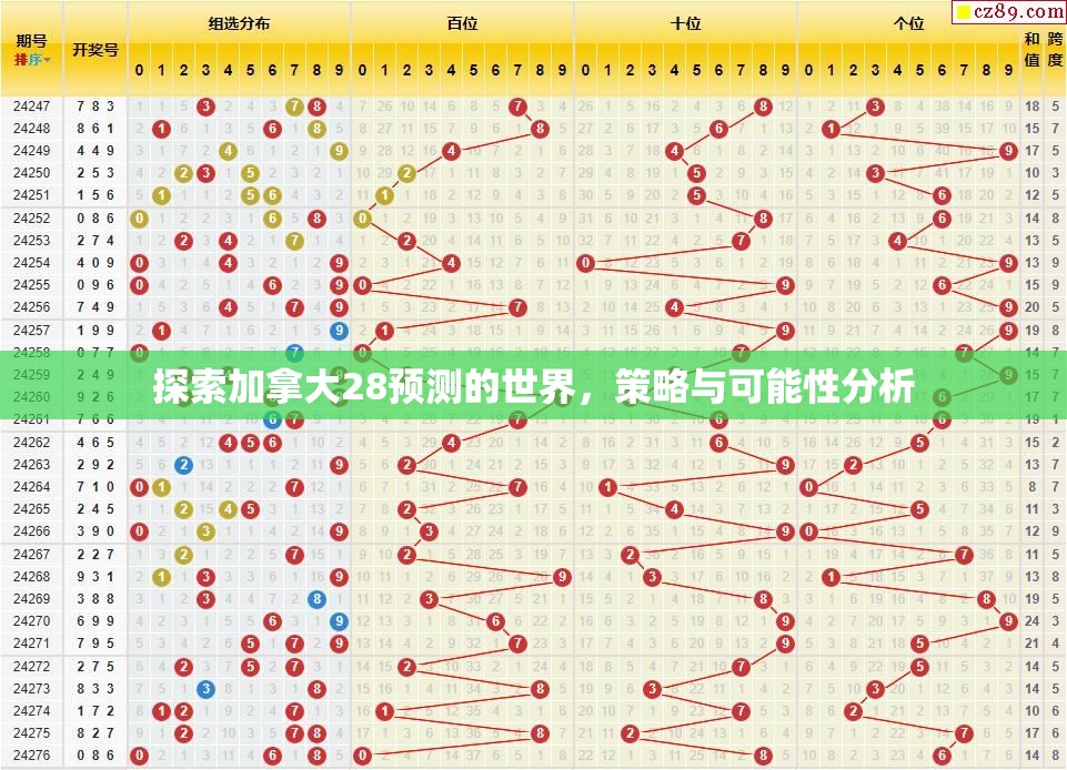 探索加拿大28预测的世界，策略与可能性分析