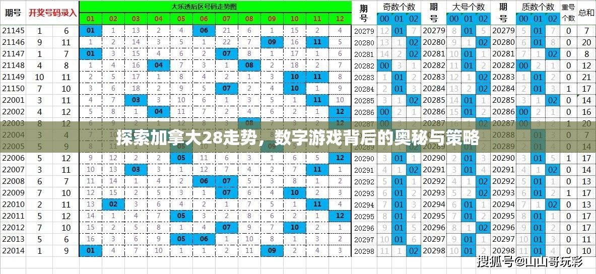 探索加拿大28走势，数字游戏背后的奥秘与策略