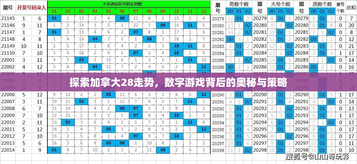 探索加拿大28走势，数字游戏背后的奥秘与策略