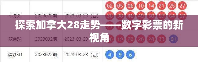 探索加拿大28走势——数字彩票的新视角